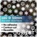 60 Individual Snowflake Window Cling Stickers - Seasonal Christmas Window Decorations by Stickers4 by Stickers4 - B00FVXI3SW